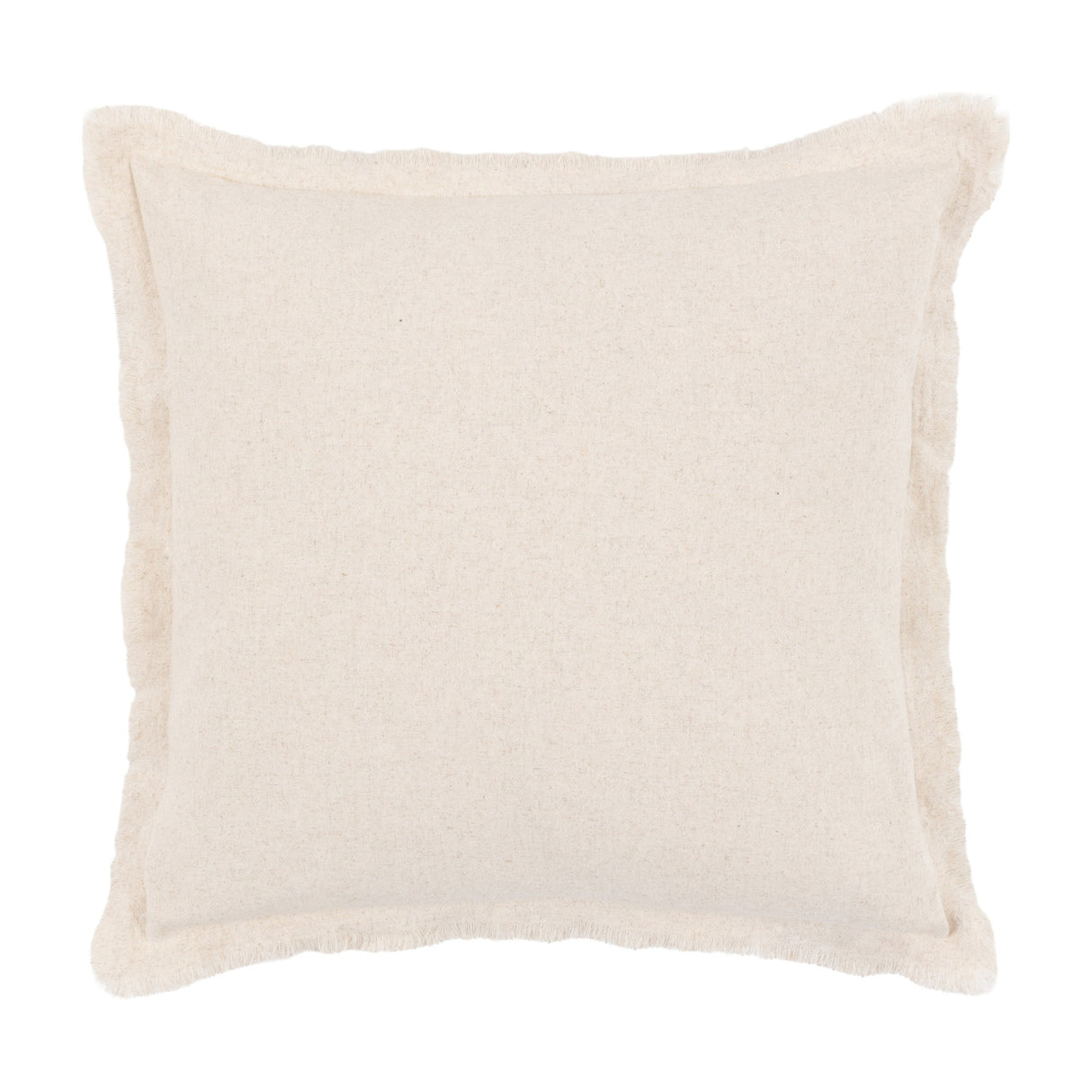 Linen Look Fringed Cushion Set of 2