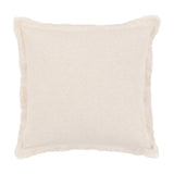 Linen Look Fringed Cushion Set of 2