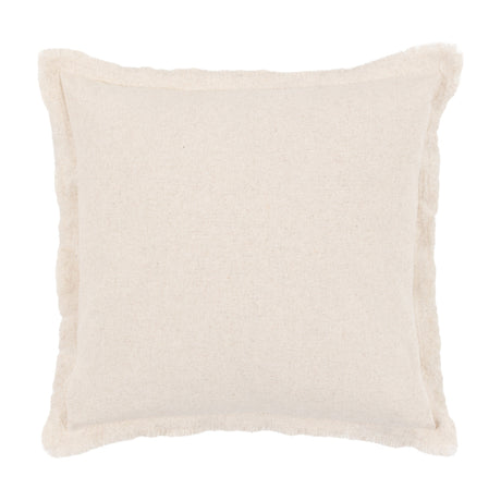 Linen Look Fringed Cushion Set of 2