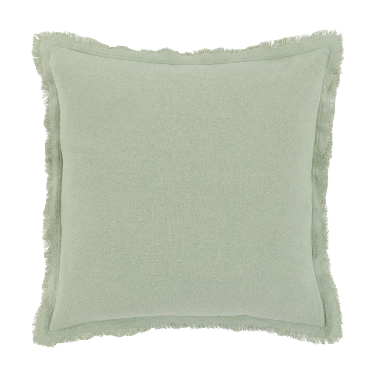 Linen Look Fringed Cushion Set of 2