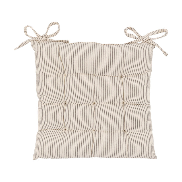 Fairford Woven Stripe Seat Pad – Cream