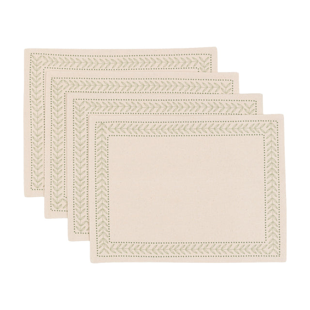 Arbor Leaf Placemats Set of 4 – Natural
