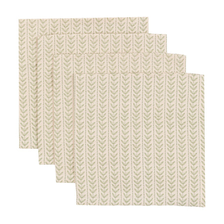 Arbor Leaf Cotton Napkins – Green