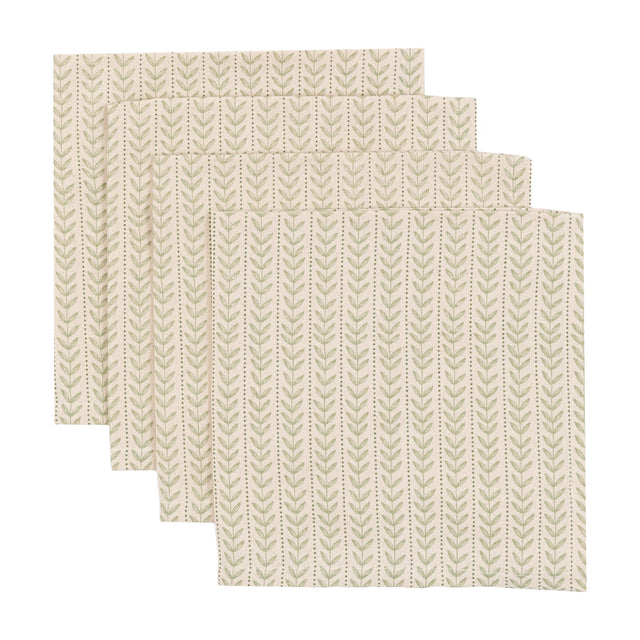 Arbor Leaf Cotton Napkins – Green