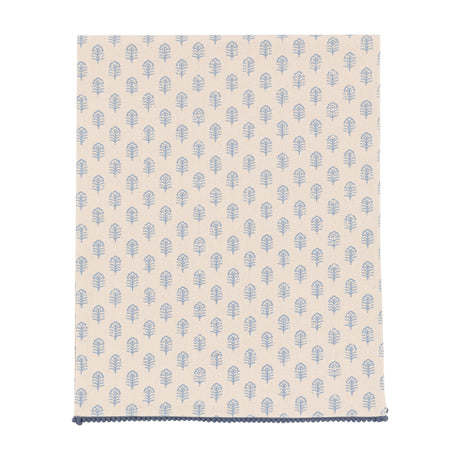 Fleur Floral Stamp Table Runner – Blue