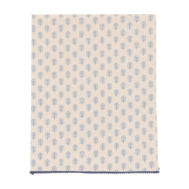 Fleur Floral Stamp Table Runner – Blue
