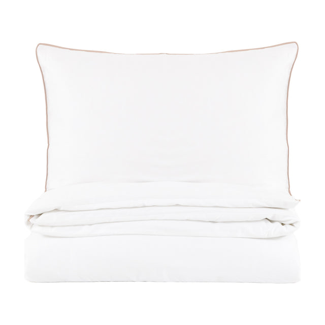 Egyptian Cotton Piped Duvet Cover Set