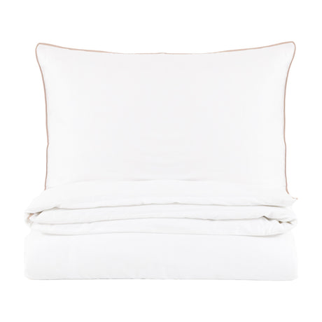 Egyptian Cotton Piped Duvet Cover Set