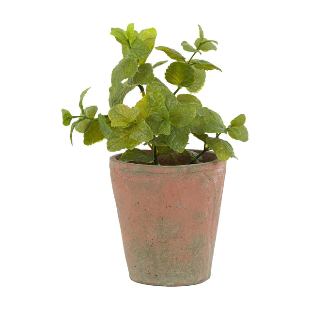 Artificial Potted Mint – Green