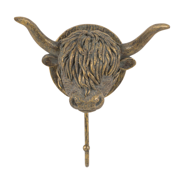 Highland Cow Wall Hook – Bronze