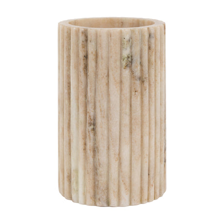 Almeria Fluted Marble Wine Cooler – Beige