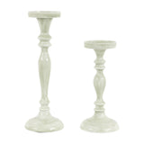 Alzira Turned Metal Candlesticks Set of 2