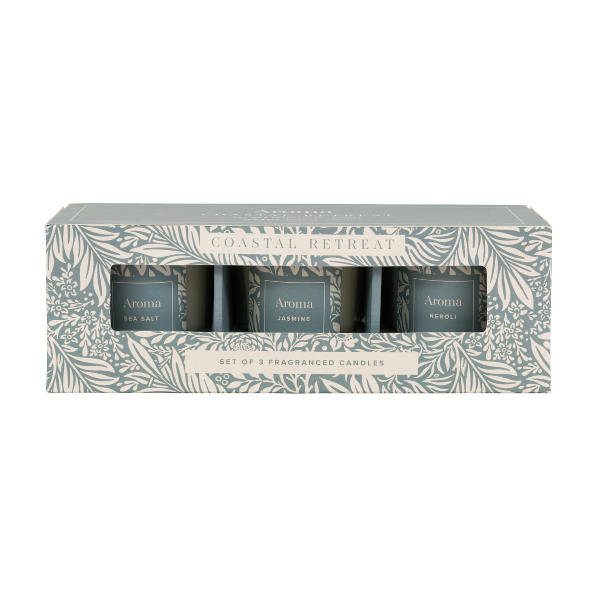 Coastal Retreat Fragranced Candles Set of 3 – Teal