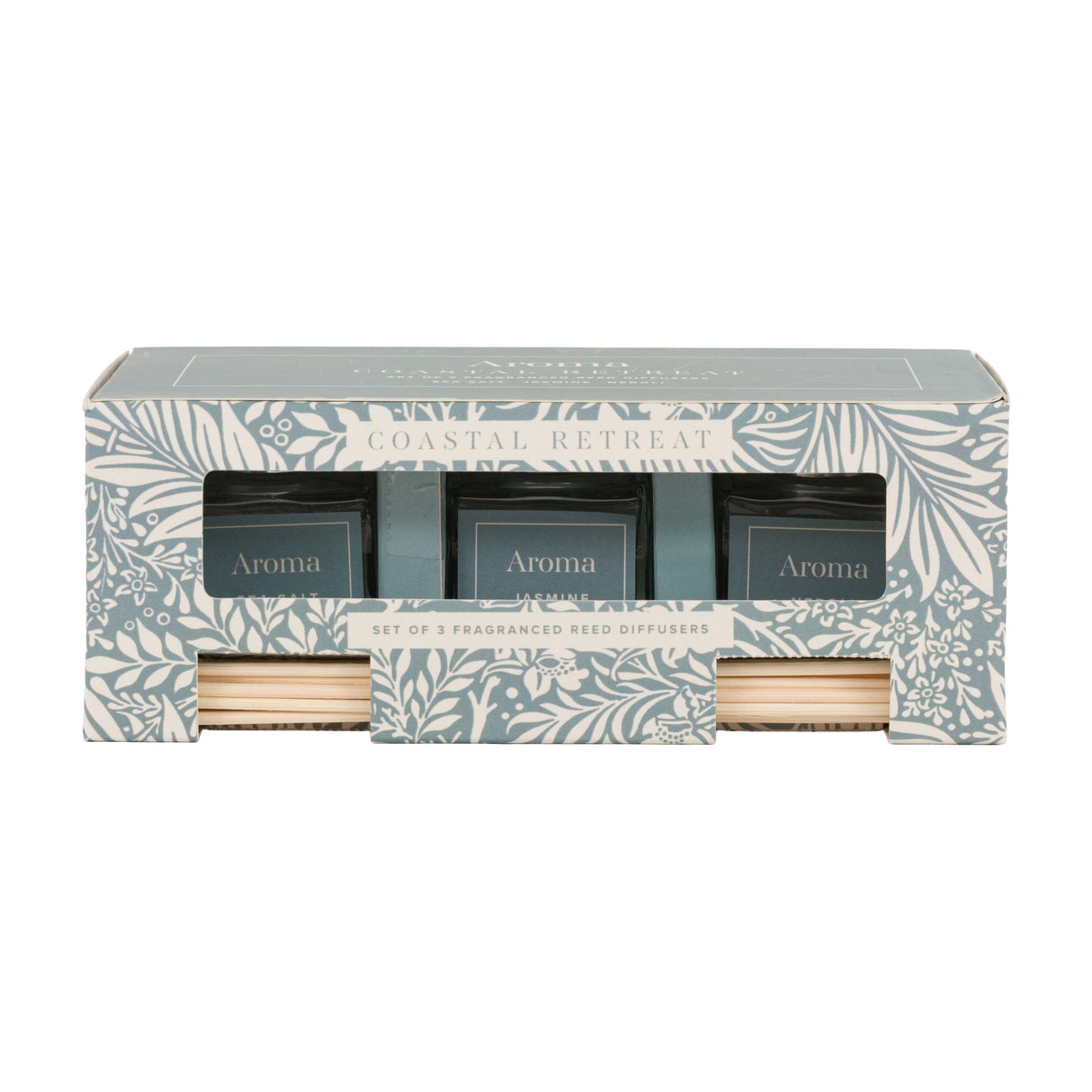 Coastal Retreat Fragranced Reed Diffusers – Teal, Set of 3