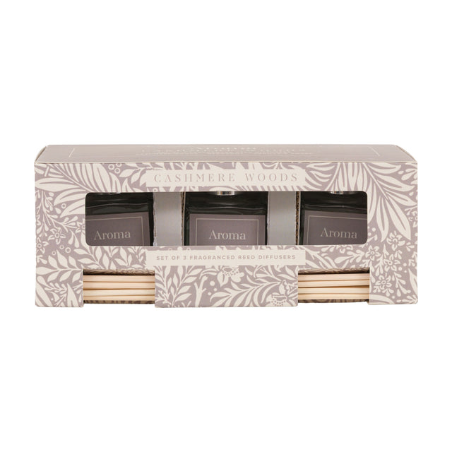 Cashmere Woods Fragranced Reed Diffusers Set of 3 – Grey