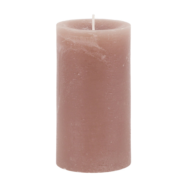 Rustic Pillar Candle Set of 2 – Taupe