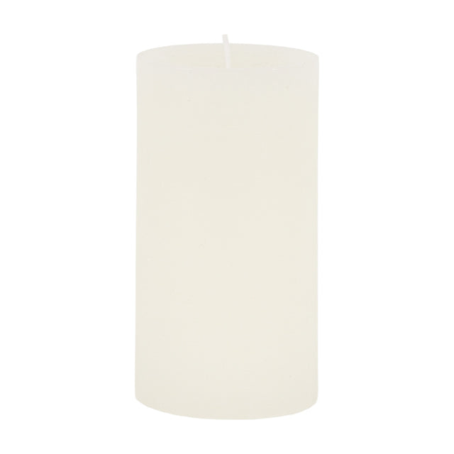Rustic Pillar Candle Set of 2 – White