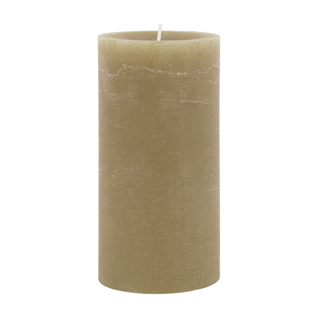 Rustic Pillar Candle Set of 2 – Olive