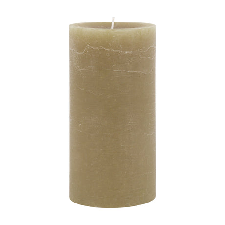 Rustic Pillar Candle Set of 2 – Olive