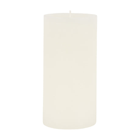 Rustic Pillar Candle Set of 2 – White