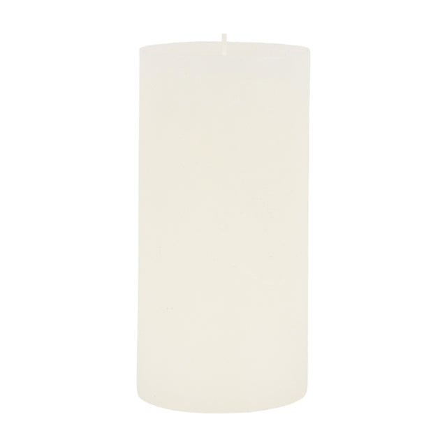 Rustic Pillar Candle Set of 2 – White