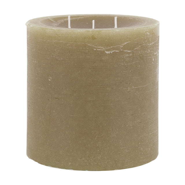 Rustic Three Wick Pillar Candle