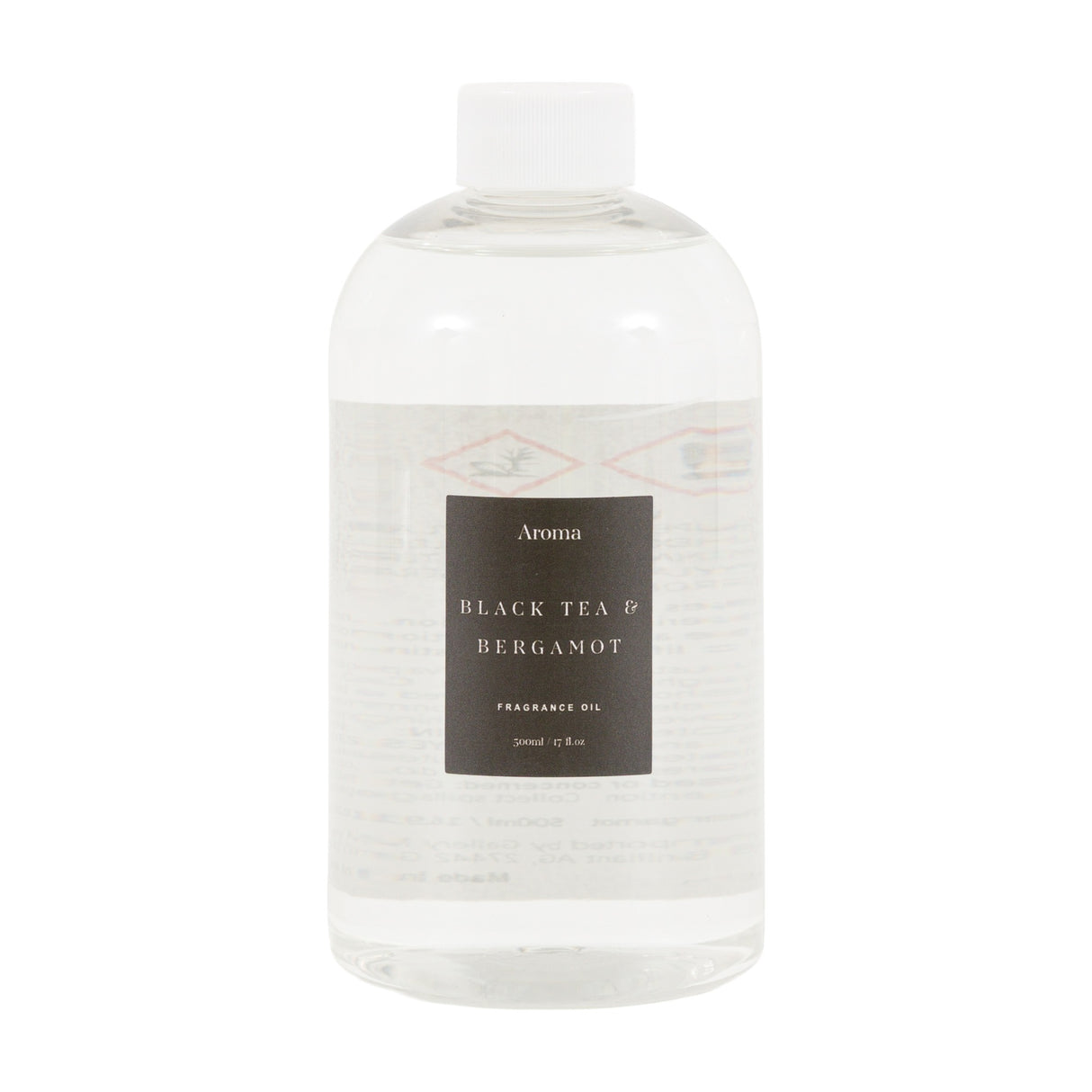 Aroma Fragrance Oil Diffuser Refill Black Tea & Bergamot 500ml – Clear