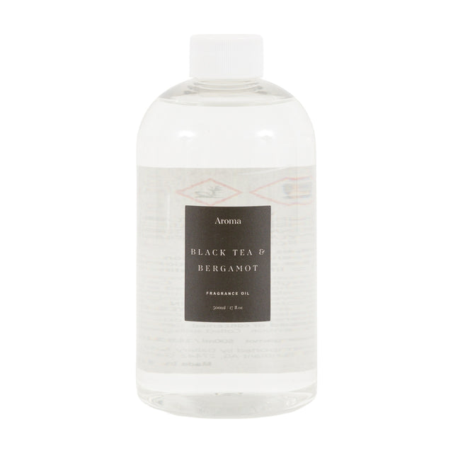 Aroma Fragrance Oil Diffuser Refill Black Tea & Bergamot 500ml – Clear