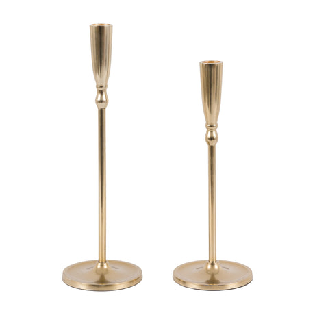 Ortillo Taper Candle Holders Set of 2 – Gold