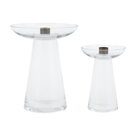 Denia Glass Candle Holder Set of 2