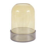 Tamar Smoked Glass Candle Holder – Green