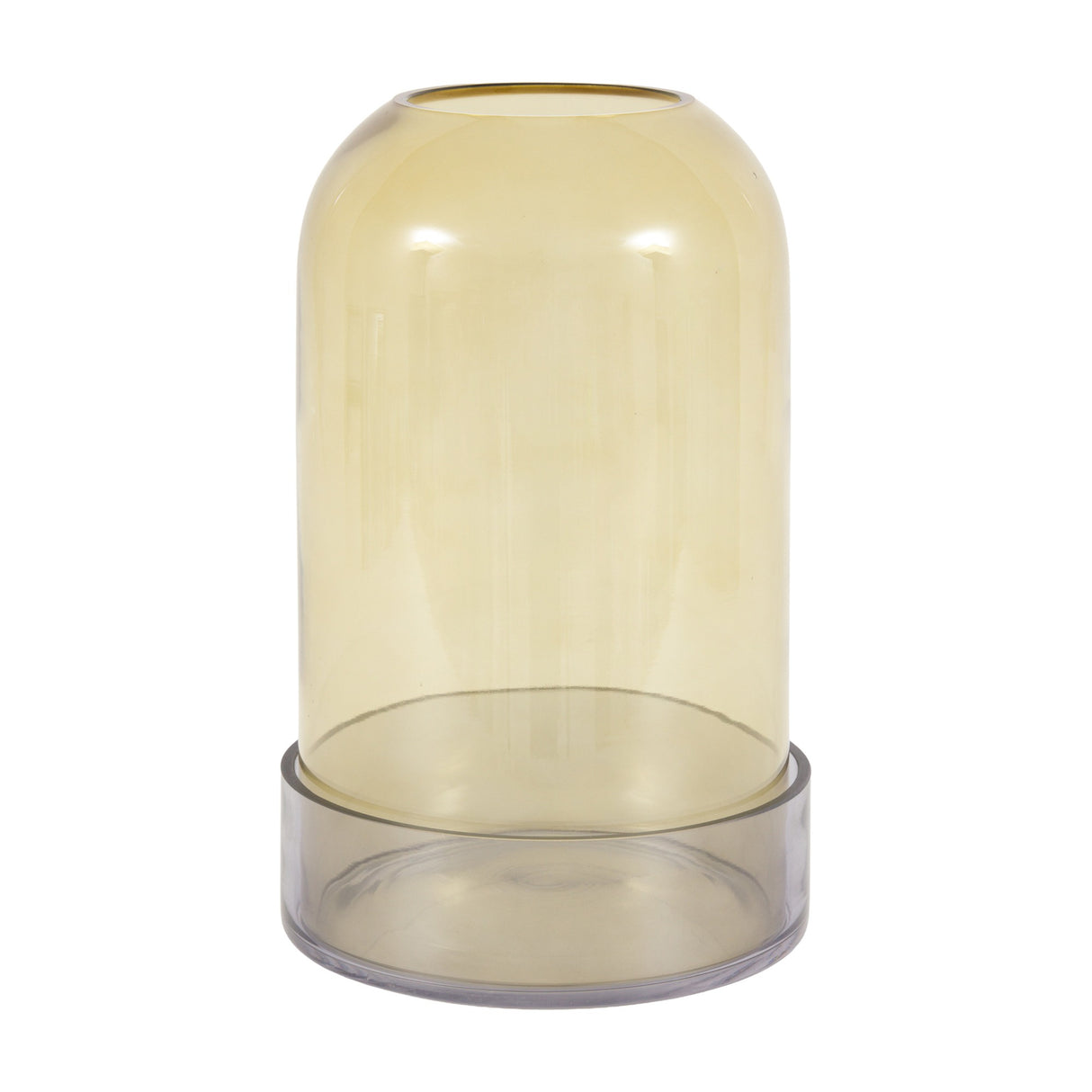 Tamar Smoked Glass Candle Holder – Green