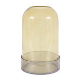 Tamar Smoked Glass Candle Holder – Green