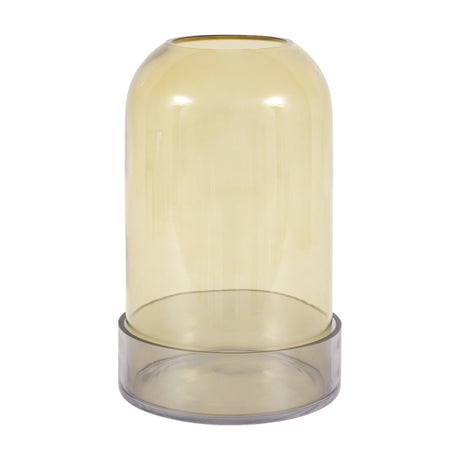 Tamar Smoked Glass Candle Holder – Green