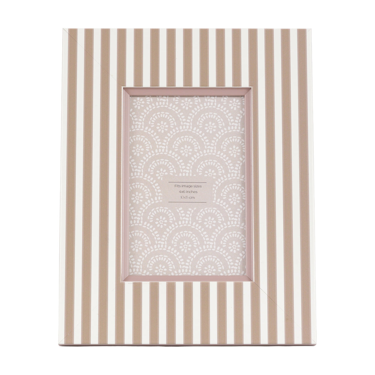 Stripe Photo Frame Set of 2 – Fawn