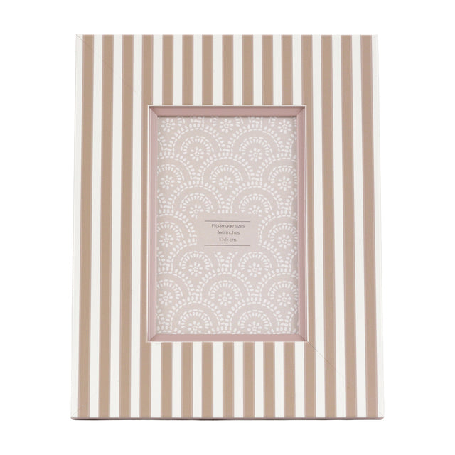 Stripe Photo Frame Set of 2 – Fawn