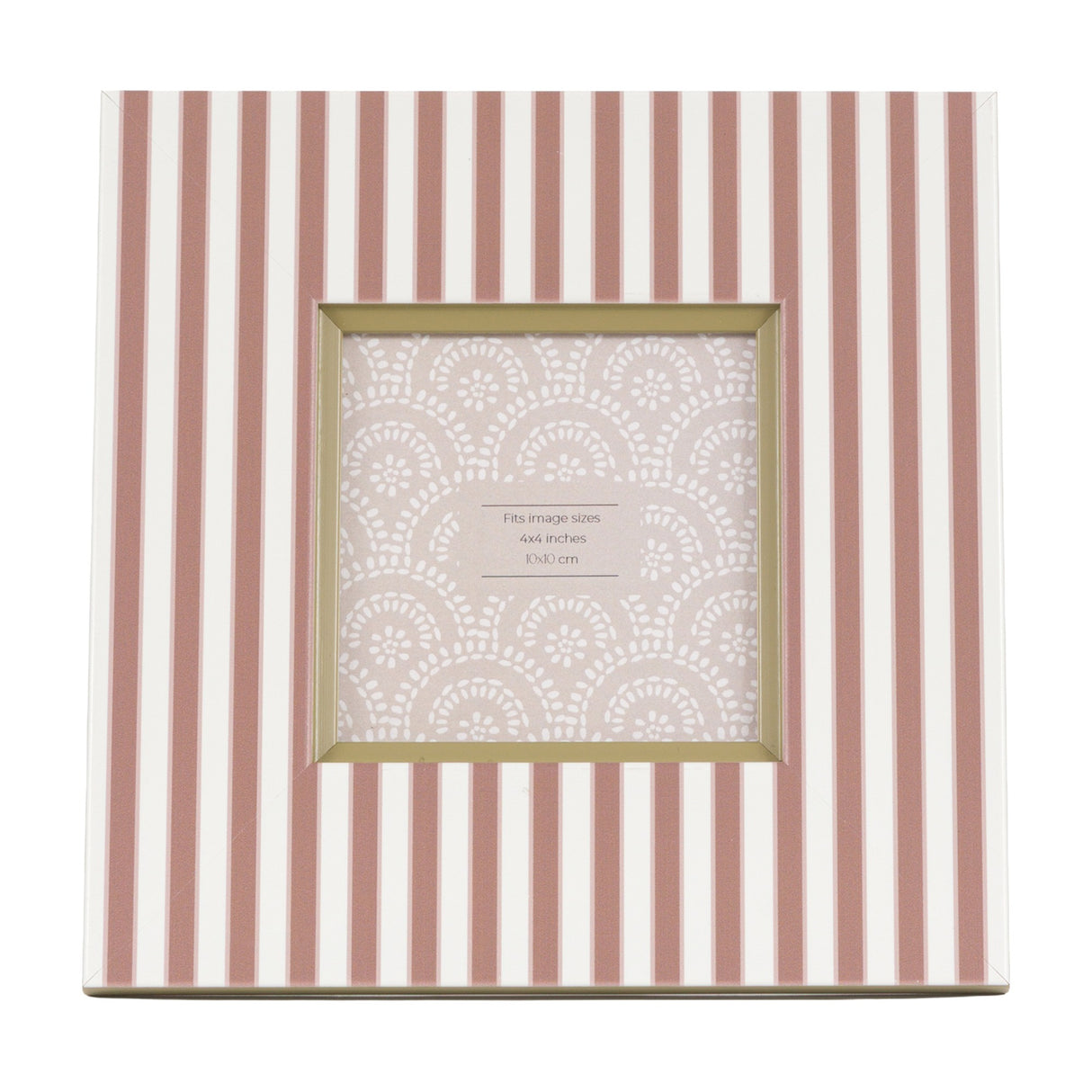 Striped Photo Frame Set of 2 – Fawn