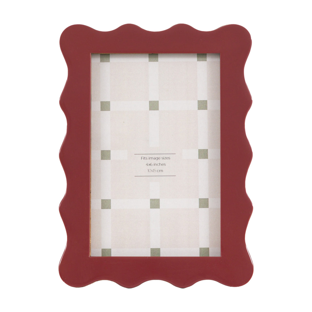 Viana Wavy Photo Frame 6x4in – Burgundy