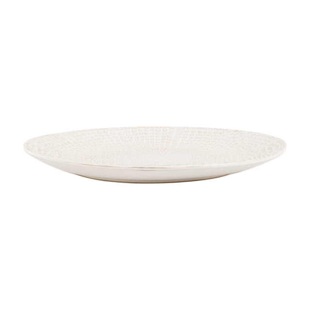 Brea Beaded Plate – White
