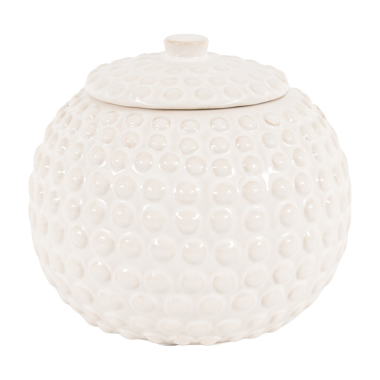 Alba Beaded Trinket Jar – White