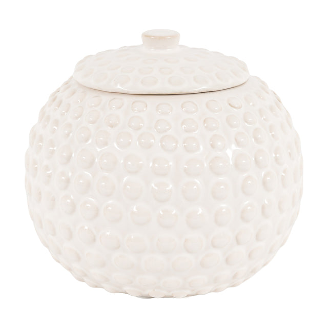 Alba Beaded Trinket Jar – White