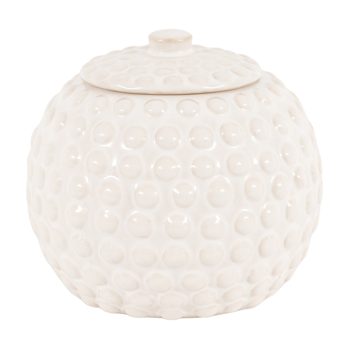 Alba Beaded Trinket Jar – White