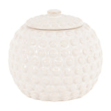 Alba Beaded Trinket Jar – White