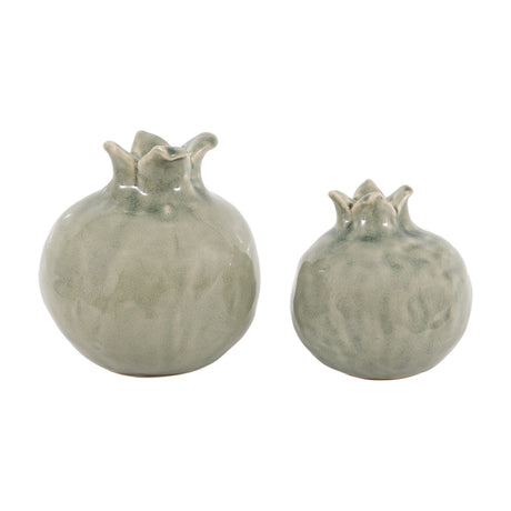 Pomegranates Sculpture Set of 2 – Fennel Green