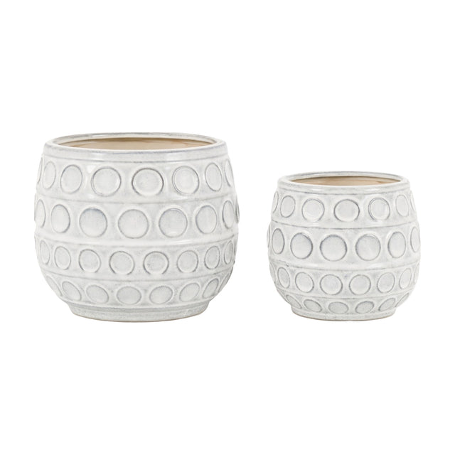 Kusama Dotted Planter Set of 2 – White