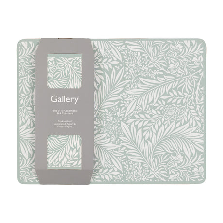 Farmhouse Leaf Placemat and Coaster Set of 4