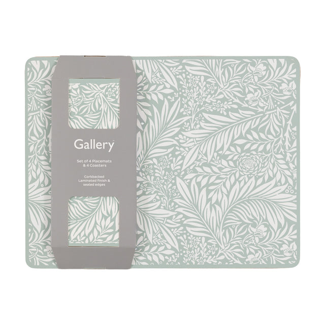 Farmhouse Leaf Placemat and Coaster Set of 4