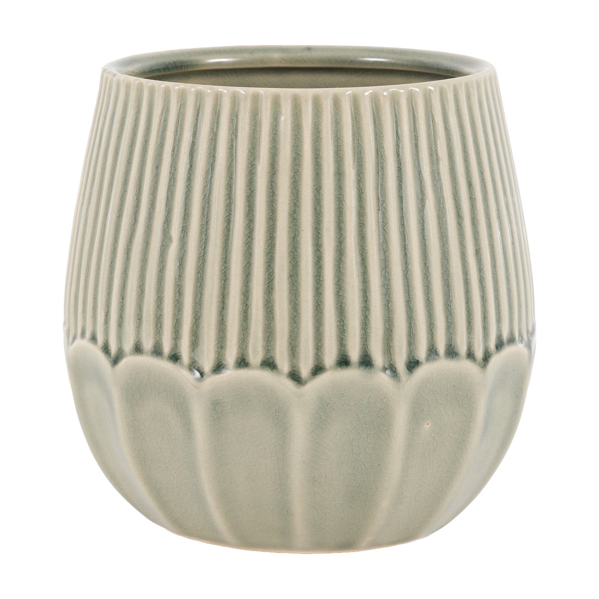 Elia Ceramic Planter – Green