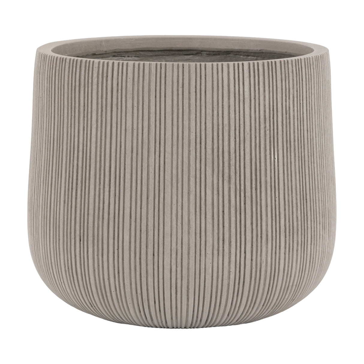 Denia Ribbed Planter – Grey