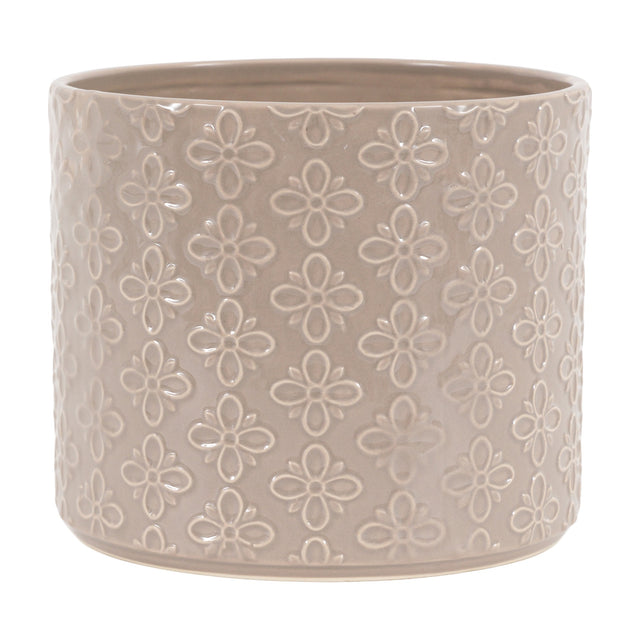Selva Embossed Ceramic Planter